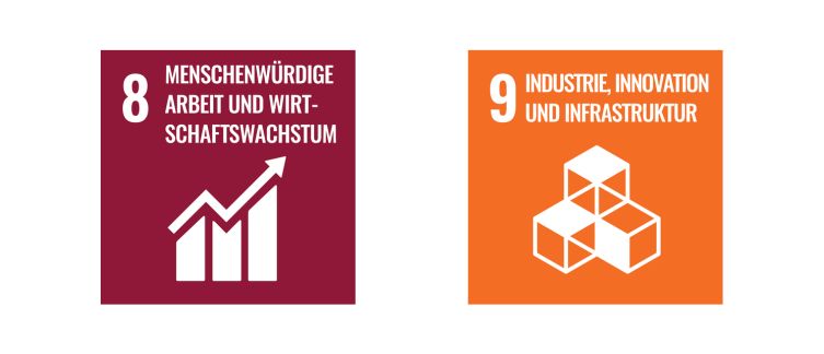 SDGs IBB Gruppe: 8 - Menschenwürdige Arbeit und Wirtschaftswachstum // 9 - Industrie, Innovation und Infrastruktur