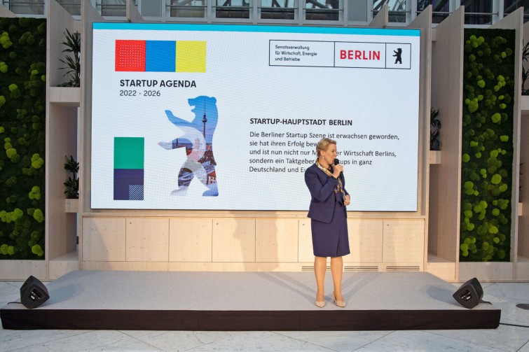 Franziska Giffey, Senatorin für Wirtschaft, Energie und Betriebe sowie Bürgermeisterin von Berlin, Stellvertretende Vorsitzende des Verwaltungsrates der IBB UV Impressionen vom IBB Capital Sommerfest 2023: "IBB Capital meets Partner & Friends"