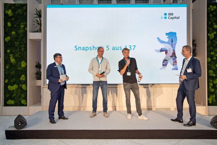 Torsten Harr, Matthias Helfrich (MGH Beratungs-und Beteiligungs-GmbH - Business Angel), Dennis Maier (Geschäftsführer Streuobstwiesen - Ostmost), Stefan Sonnenberg Impressionen vom IBB Capital Sommerfest 2023: "IBB Capital meets Partner & Friends"